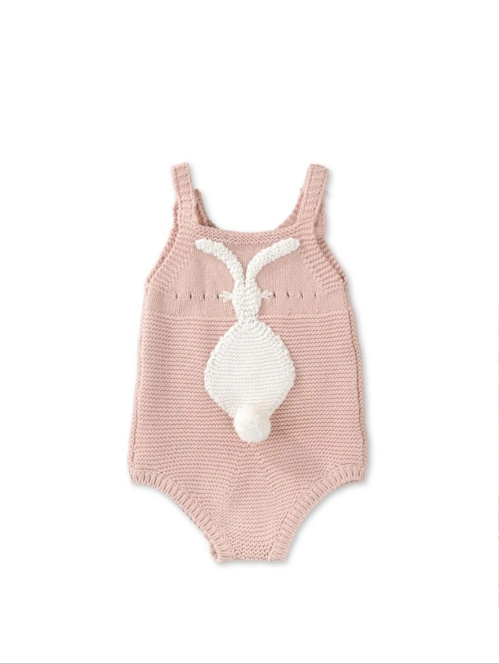 Stella MCcartney  Bunny Knit One-Piece Romper - Pink Size 9 Months